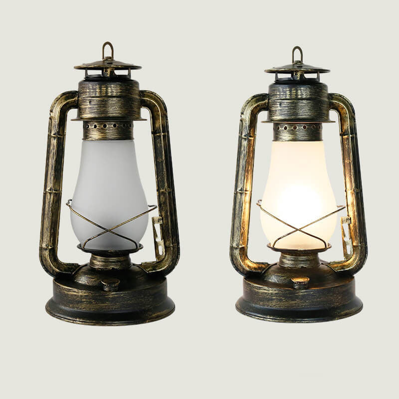 Taavita Vintage Petroleum Lamp Lantern 1-Burner Table Lamp