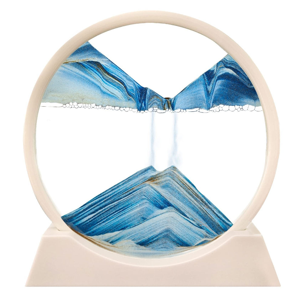Serene Sand Flow Art Glass Sculpture for Home & Office