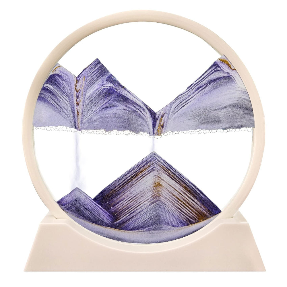 Serene Sand Flow Art Glass Sculpture for Home & Office