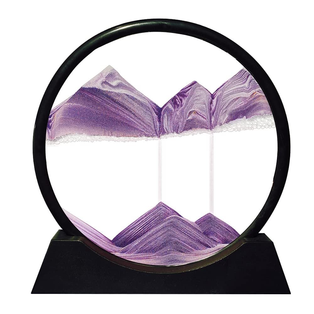 Serene Sand Flow Art Glass Sculpture for Home & Office