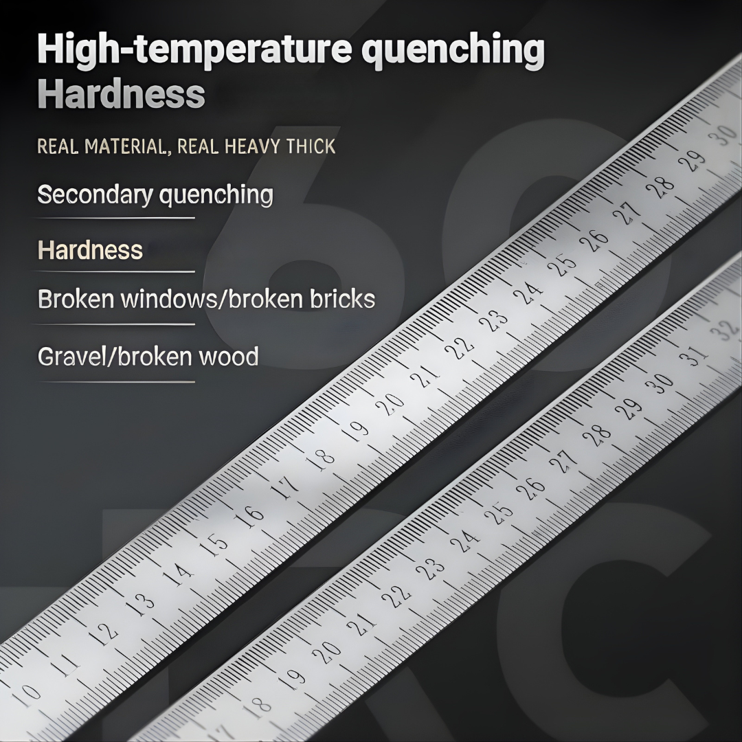 Durable Steel Measuring Ruler – Laser-Engraved Precision Scale