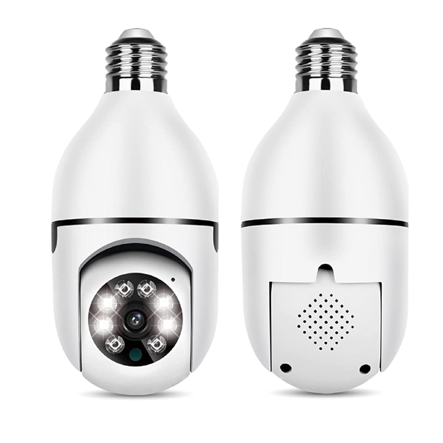 Smart HD Security Camera with Wireless Light Bulb for Indoor/Outdoor Use