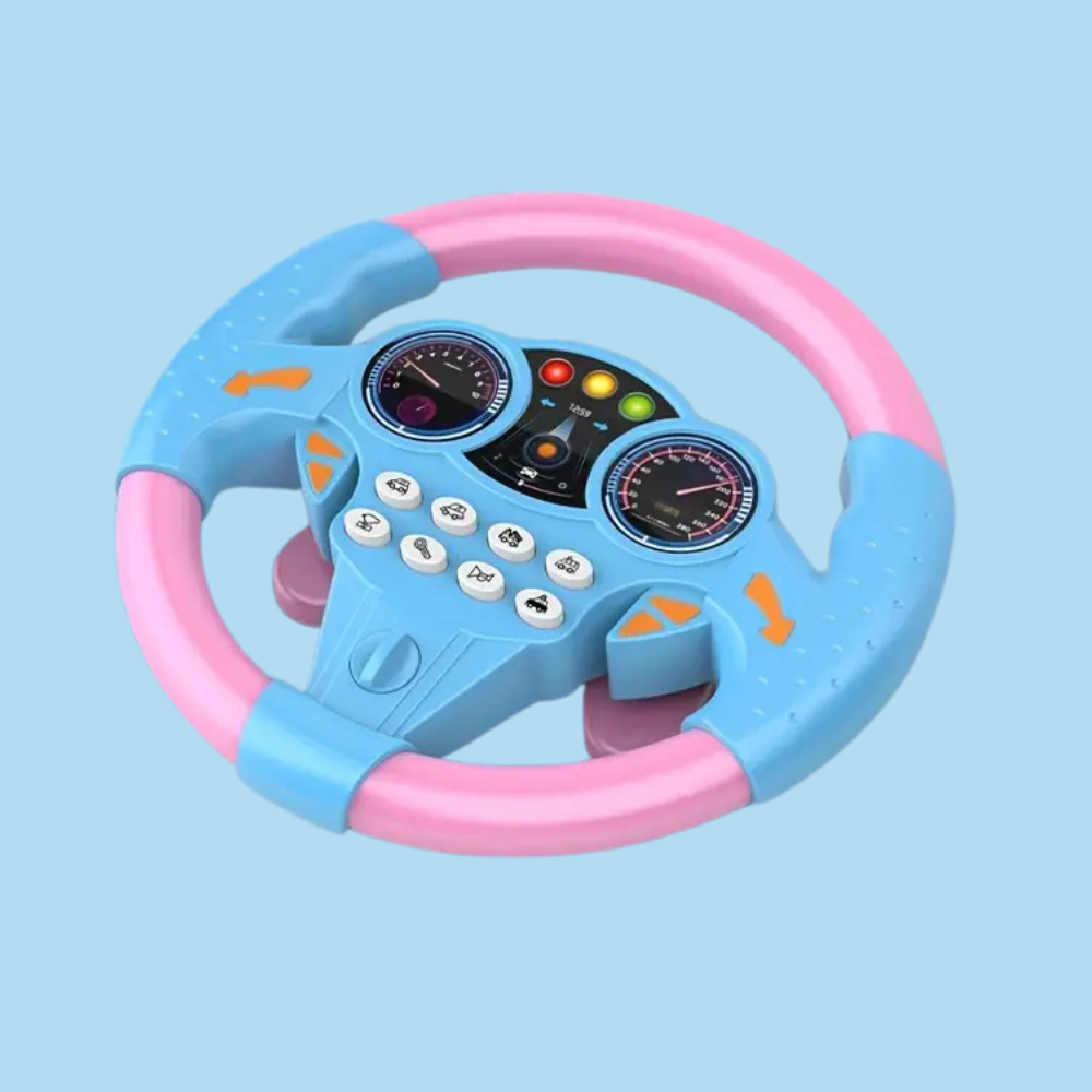 Child's Electric Steering Wheel with Suction Cup Attachment