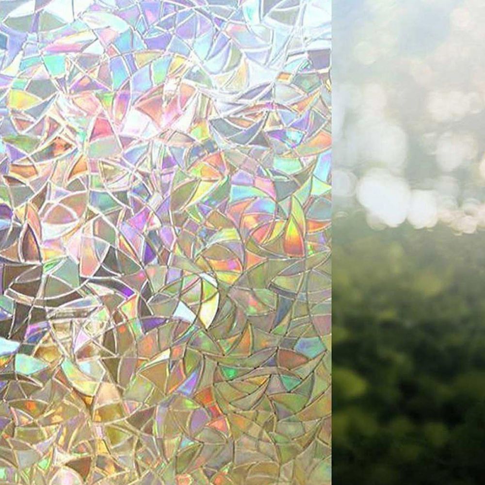 Privacy Film with Stained Glass Effect – Decorative Rainbow Design