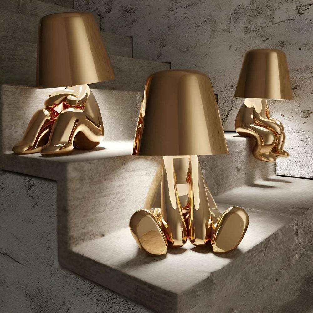 LuxeAura – Stylish Sculptural Table Lamp for Any Space