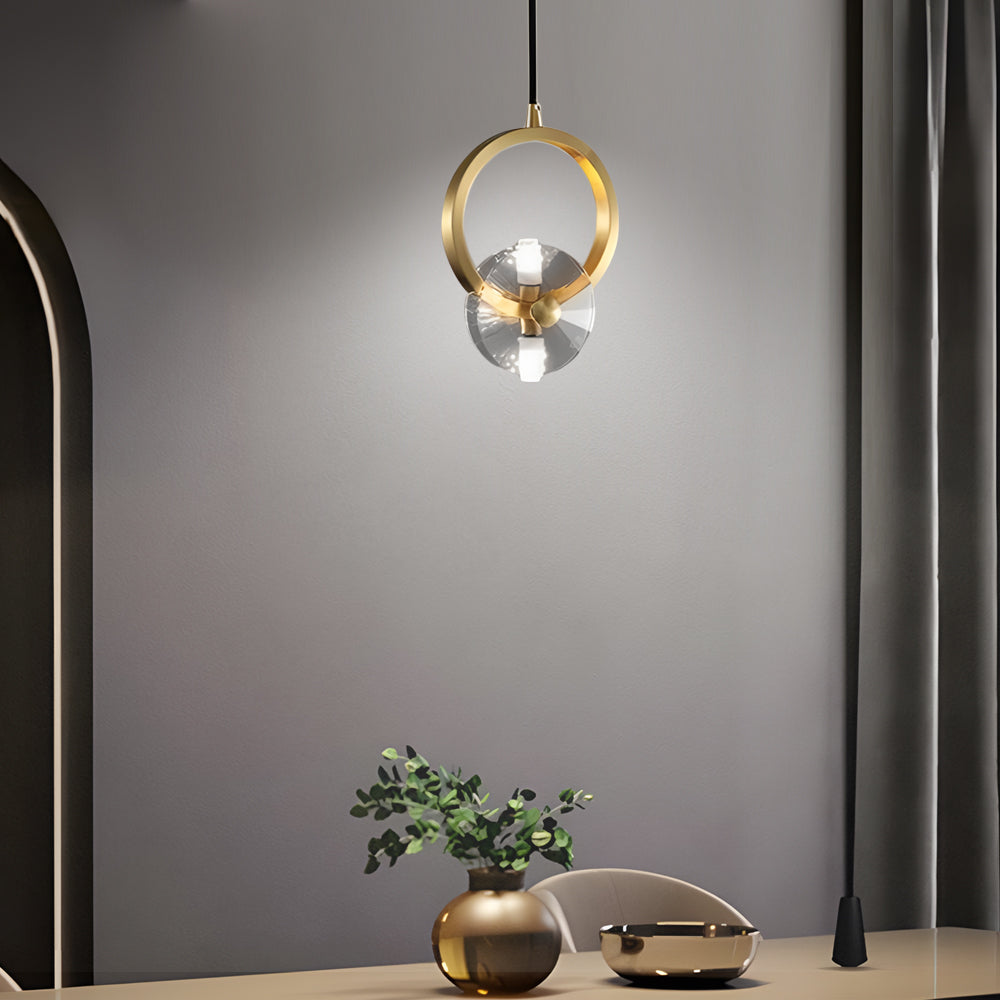 1/3-Light Round Taavita Crystal LED Pendant Light