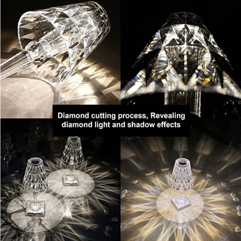Elegant Diamond-Inspired LED Table Lamp for Modern Spaces