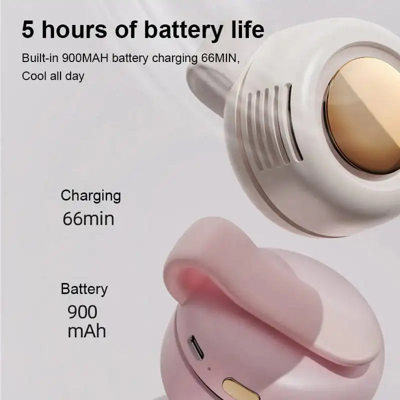 Handheld Bladeless Clip-On Fan for Portable Waist Use