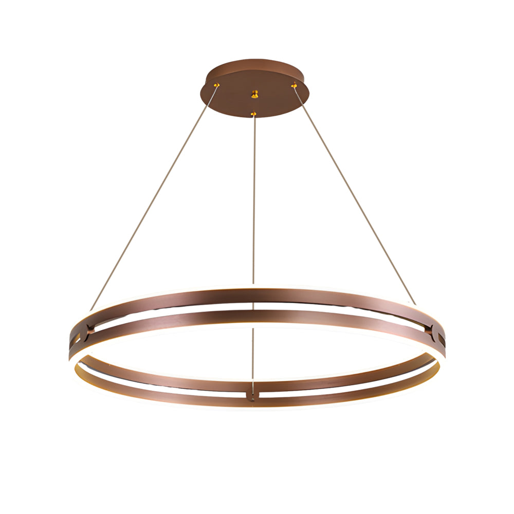 23.6-in Modern Double Wheel Chandelier LED Pendant Light, Taavita