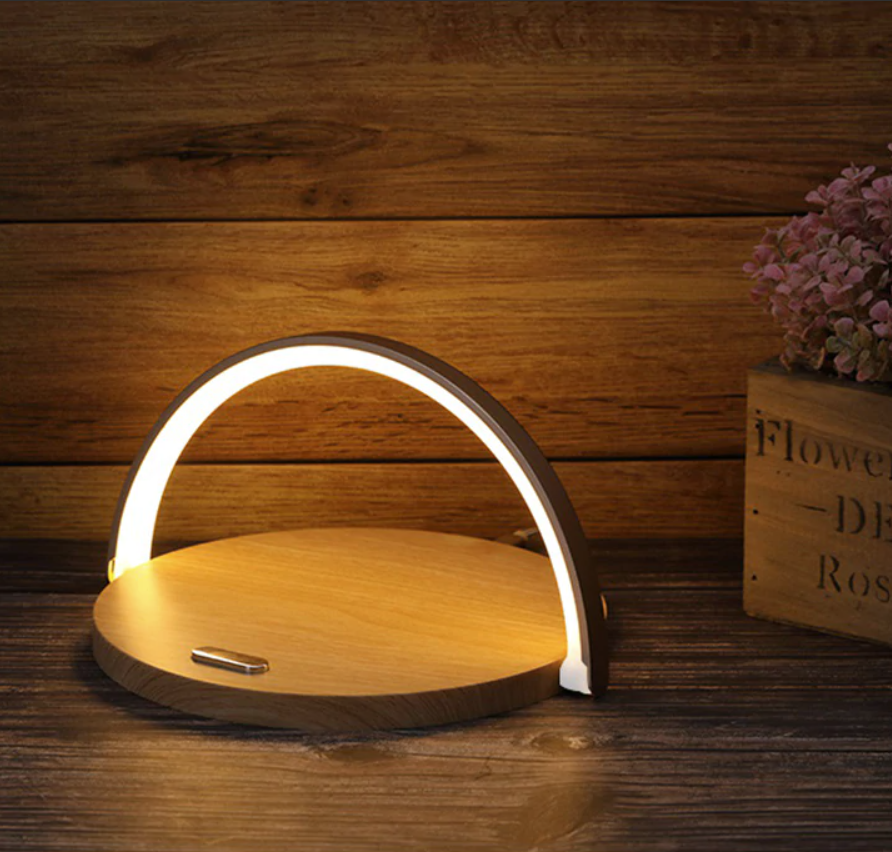Wireless Charging Bedside Lamp with LED Light