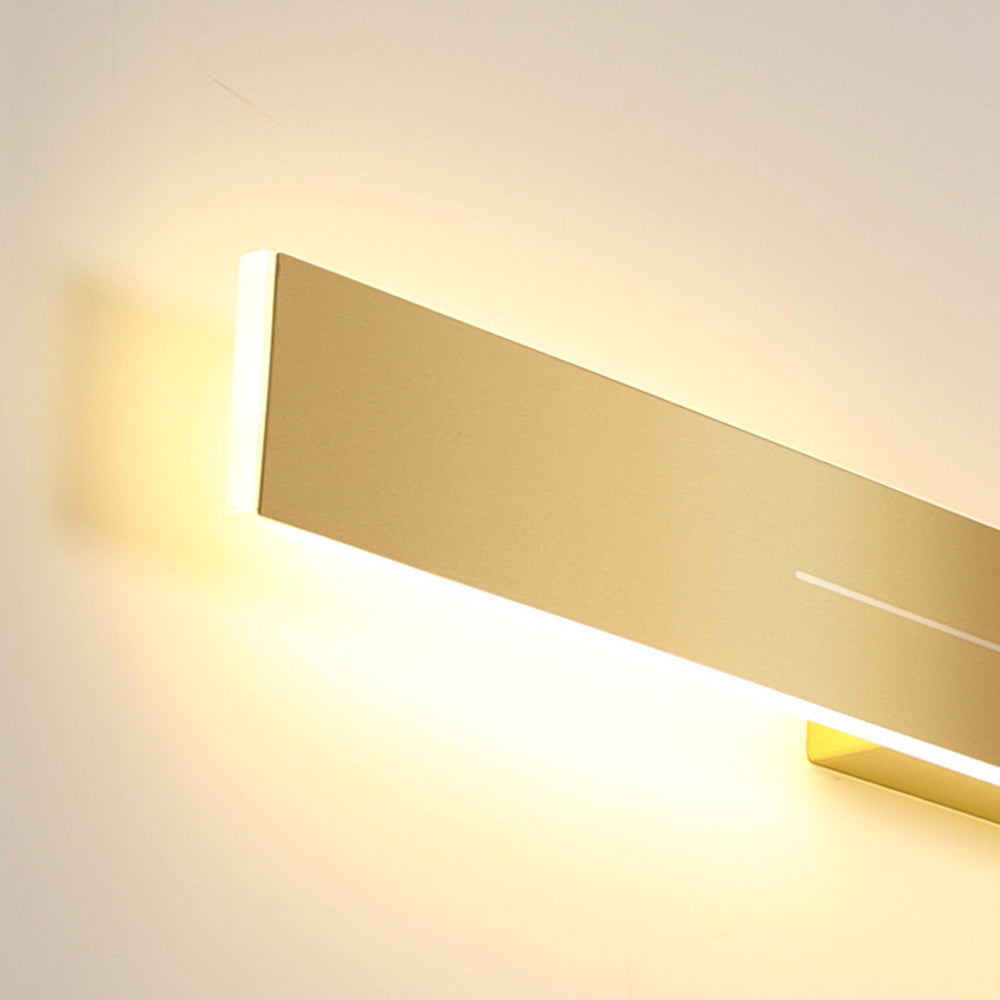 Taavita | Modern Linear LED Wall Lamp Black/Gold Acrylic Bathroom