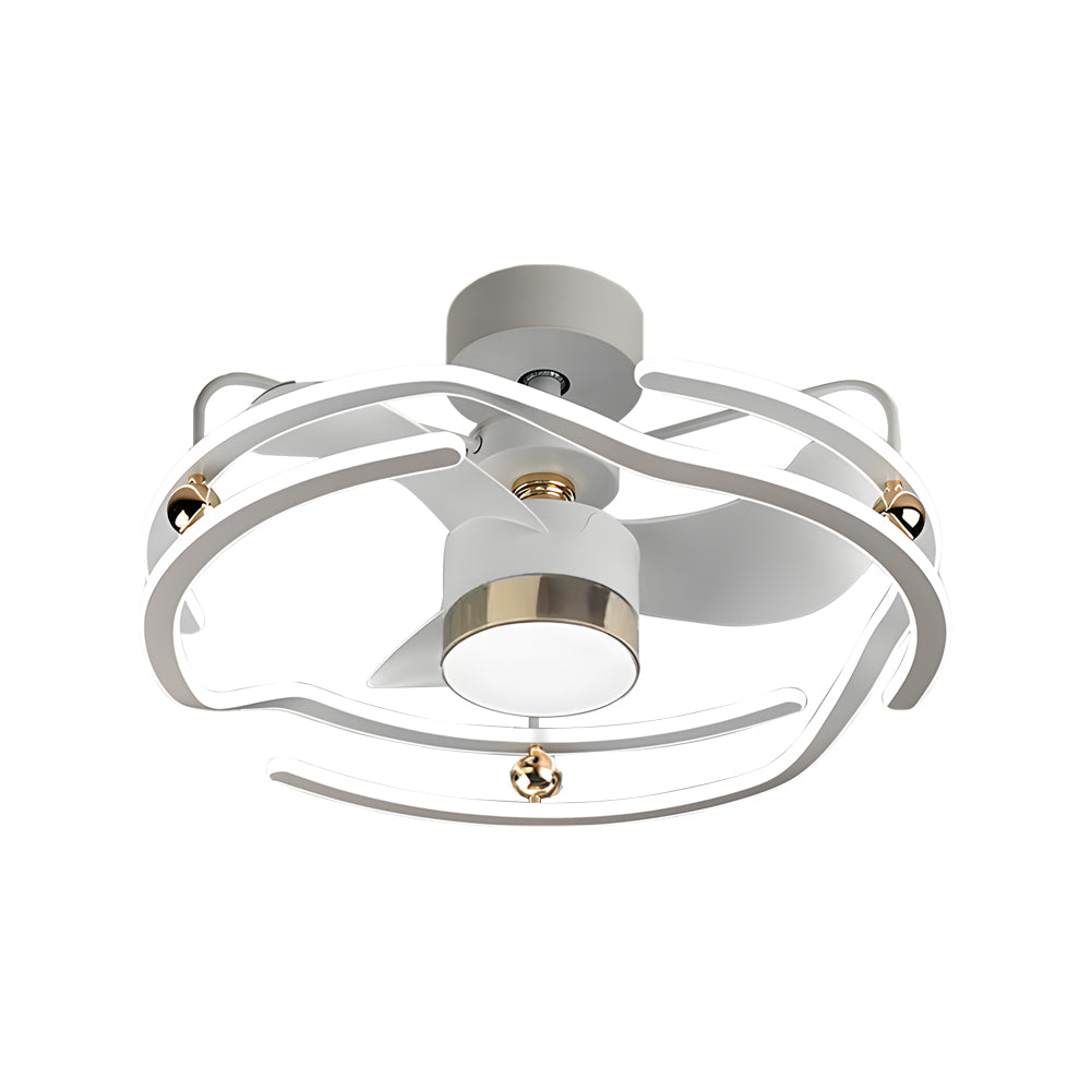 23.6’’ Low Profile Ceiling Fan with Remote and Dimmable Light