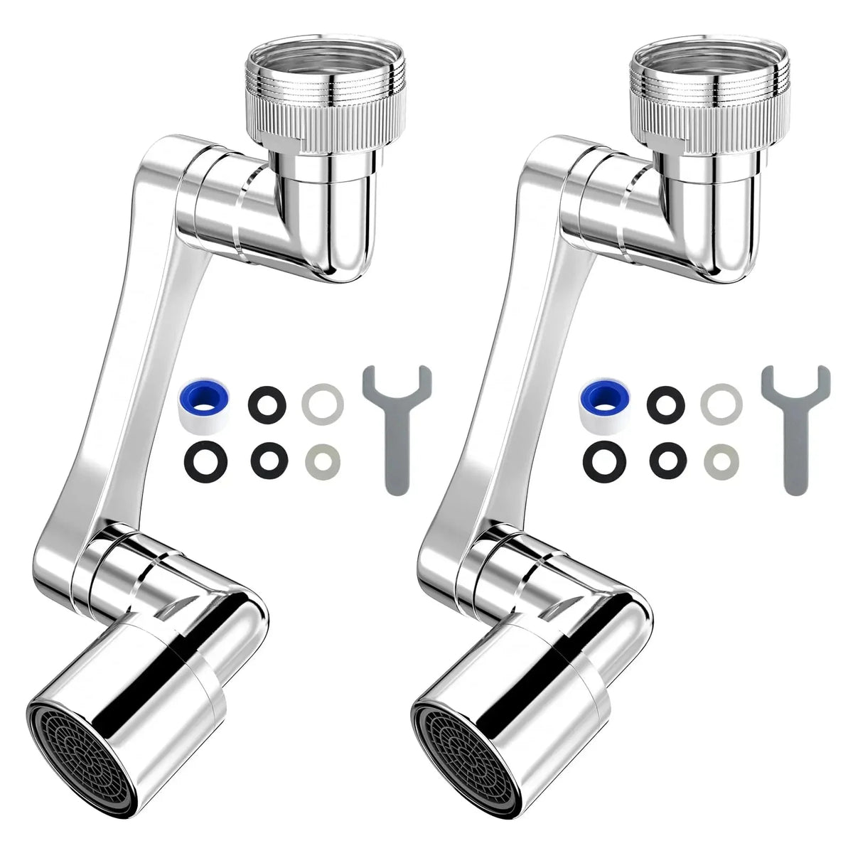 1080° Rotating Dual-Spray Faucet Extender (Tool-Free Install)