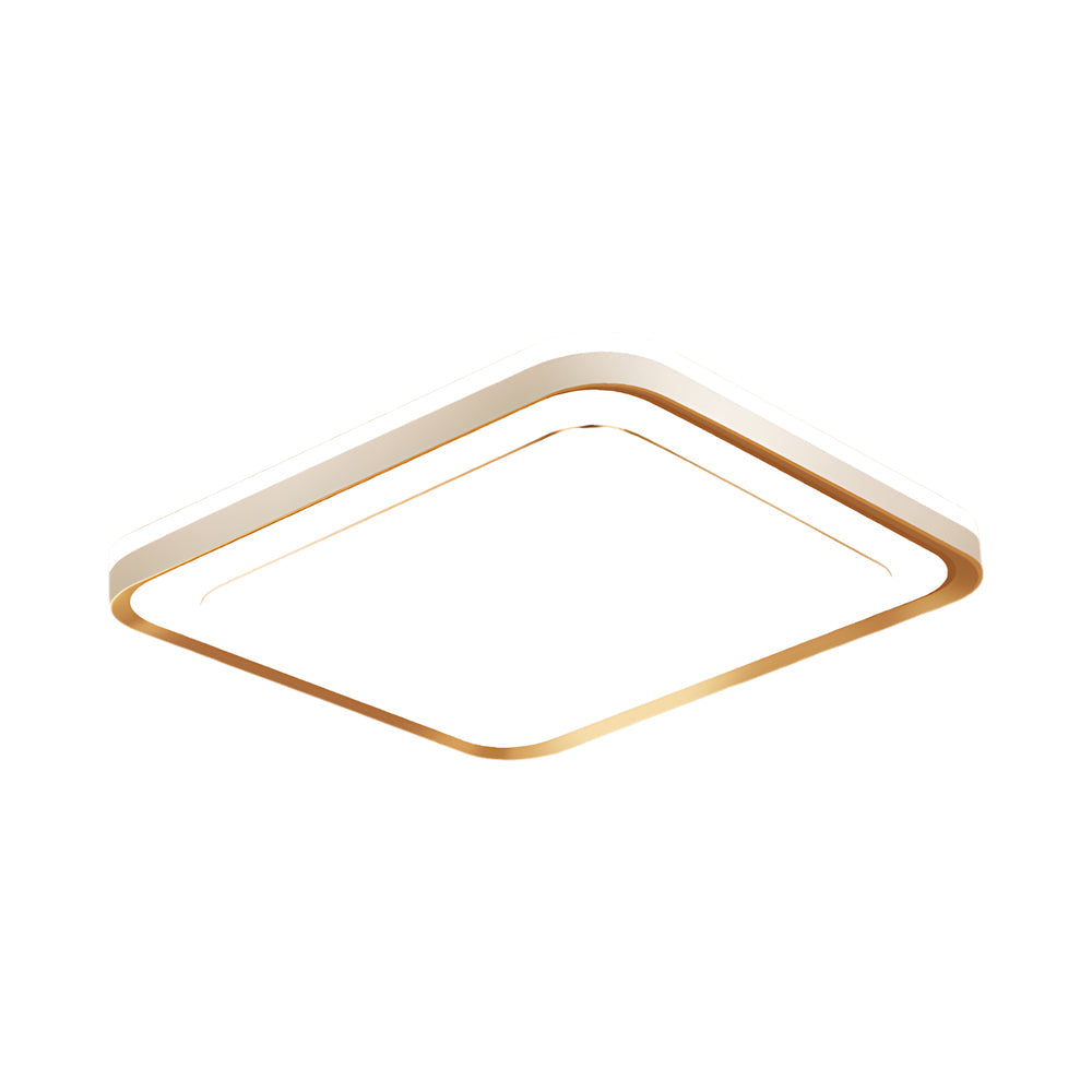 1-Light Geometric Rectangular LED Flush Mount Ceiling Light by Taavita