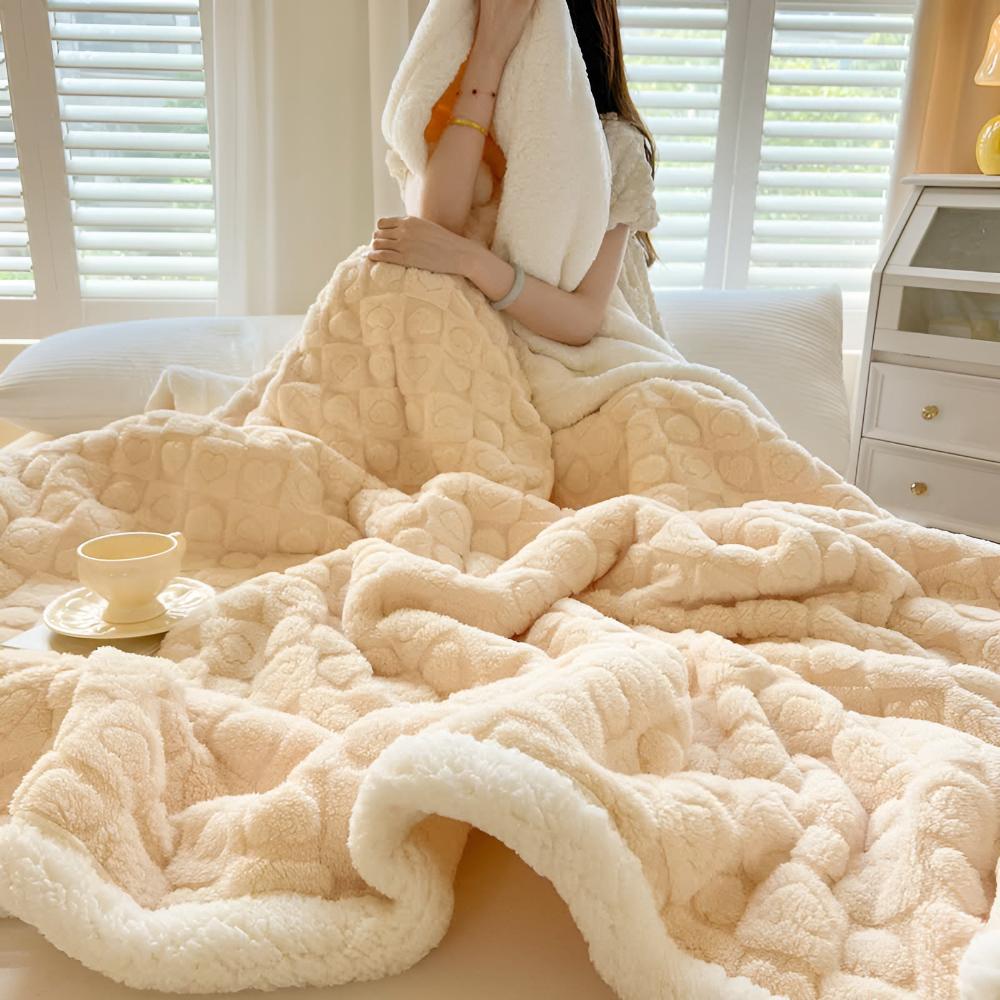 EmberNest Plush Sherpa Throw for Ultimate Comfort