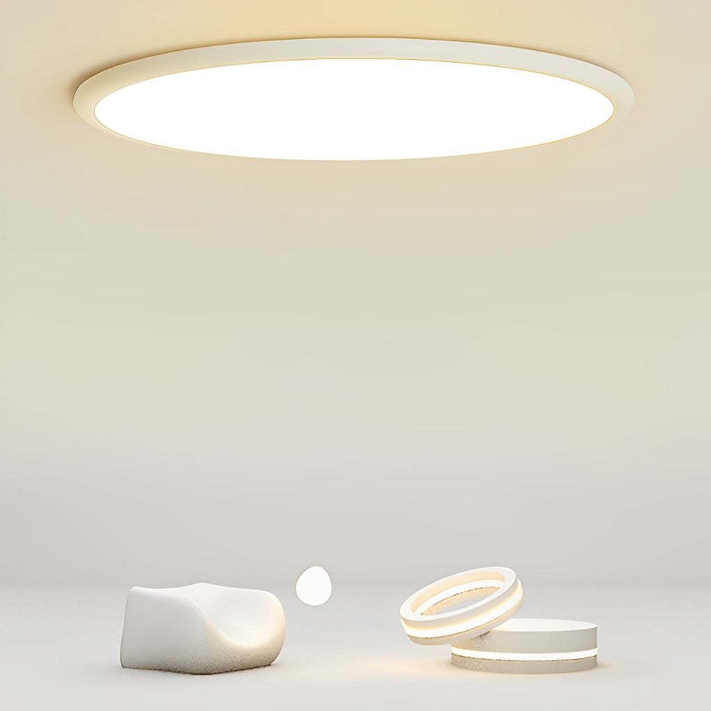16'' Modern LED Geometric Circle Taavita Flush Mount Ceiling Light with Black and White Edge