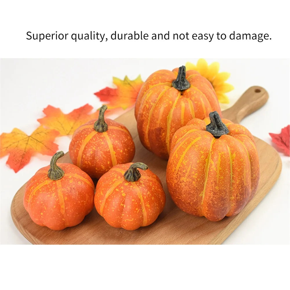 Authentic-Looking Artificial Pumpkins for Halloween Decoration