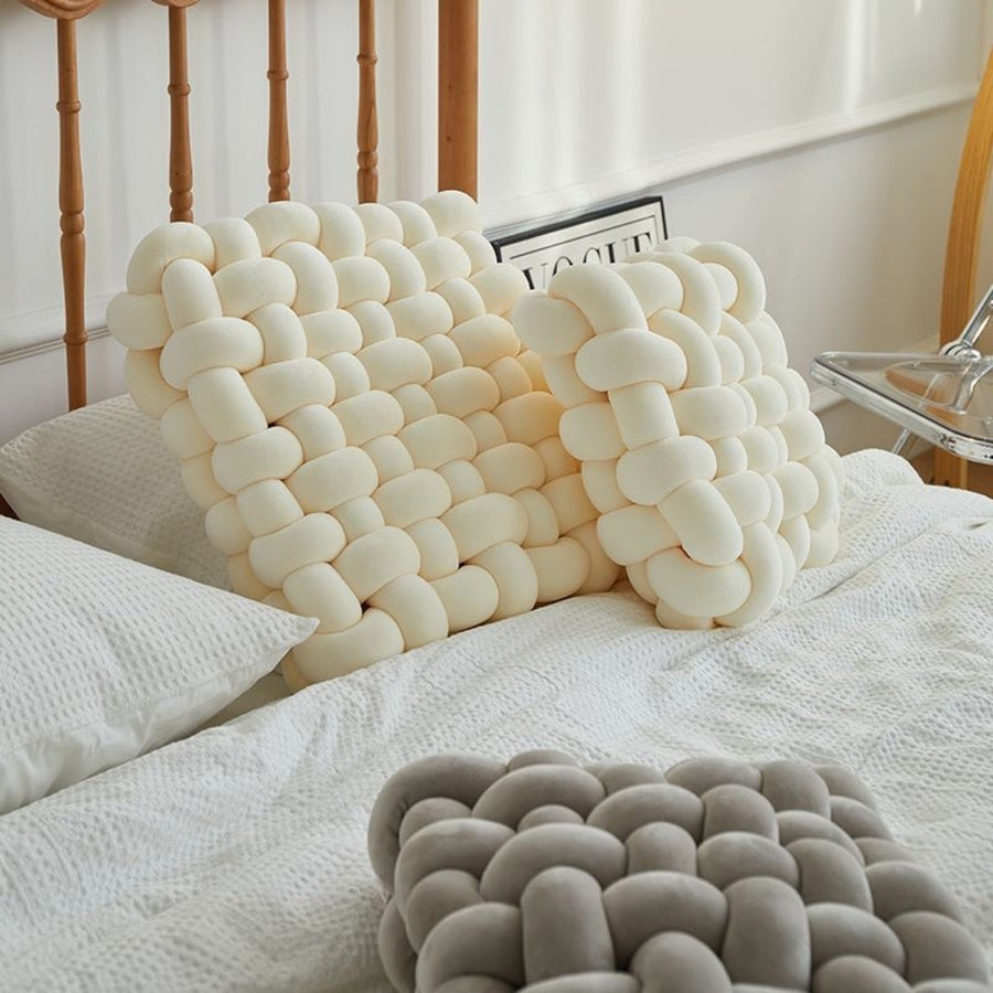 Soft Woven Knot Pillow – Comfortable Cushion for Bedroom and Living Room