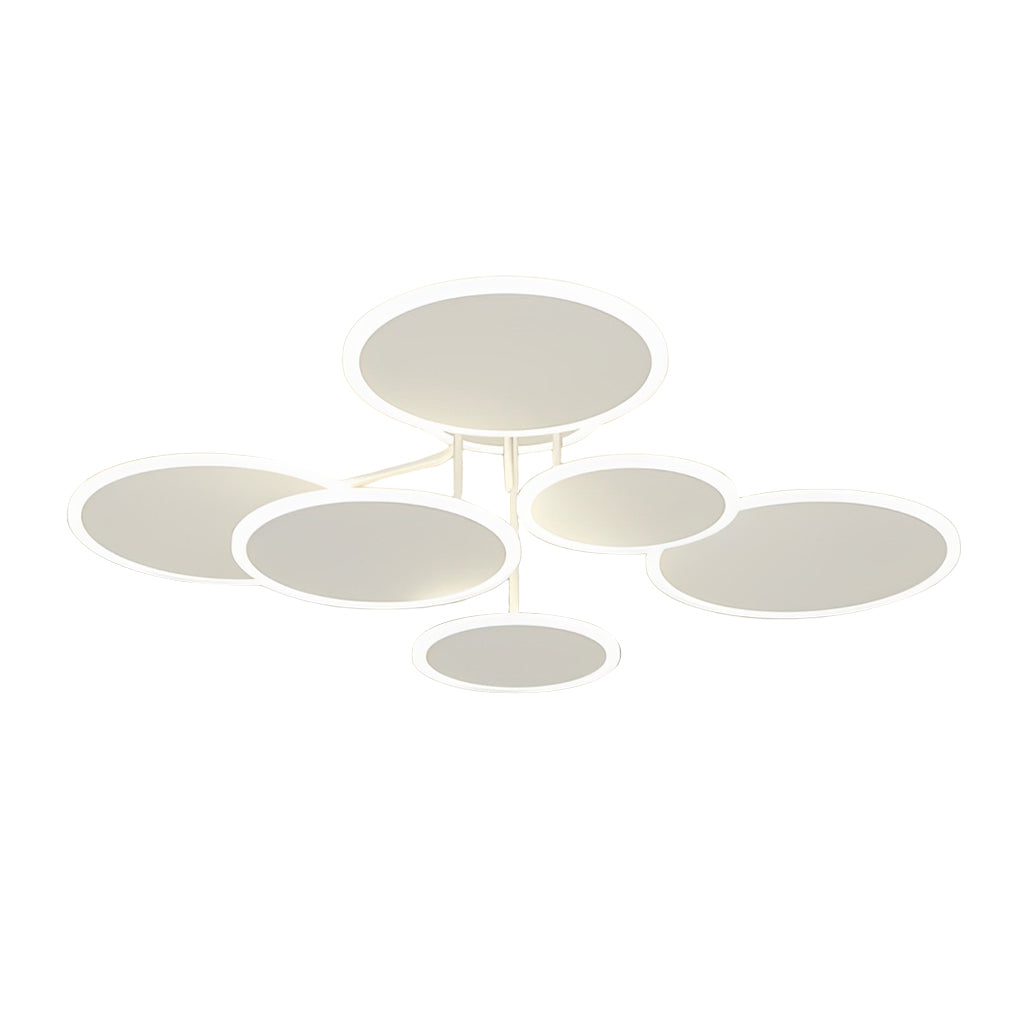 2/3/6 Round Three Step Dimming LED Matte White Nordic Ceiling Light Fixture