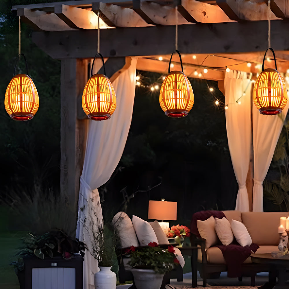 1 Pack Portable Waterproof Solar Lanterns Candle Light Outdoor