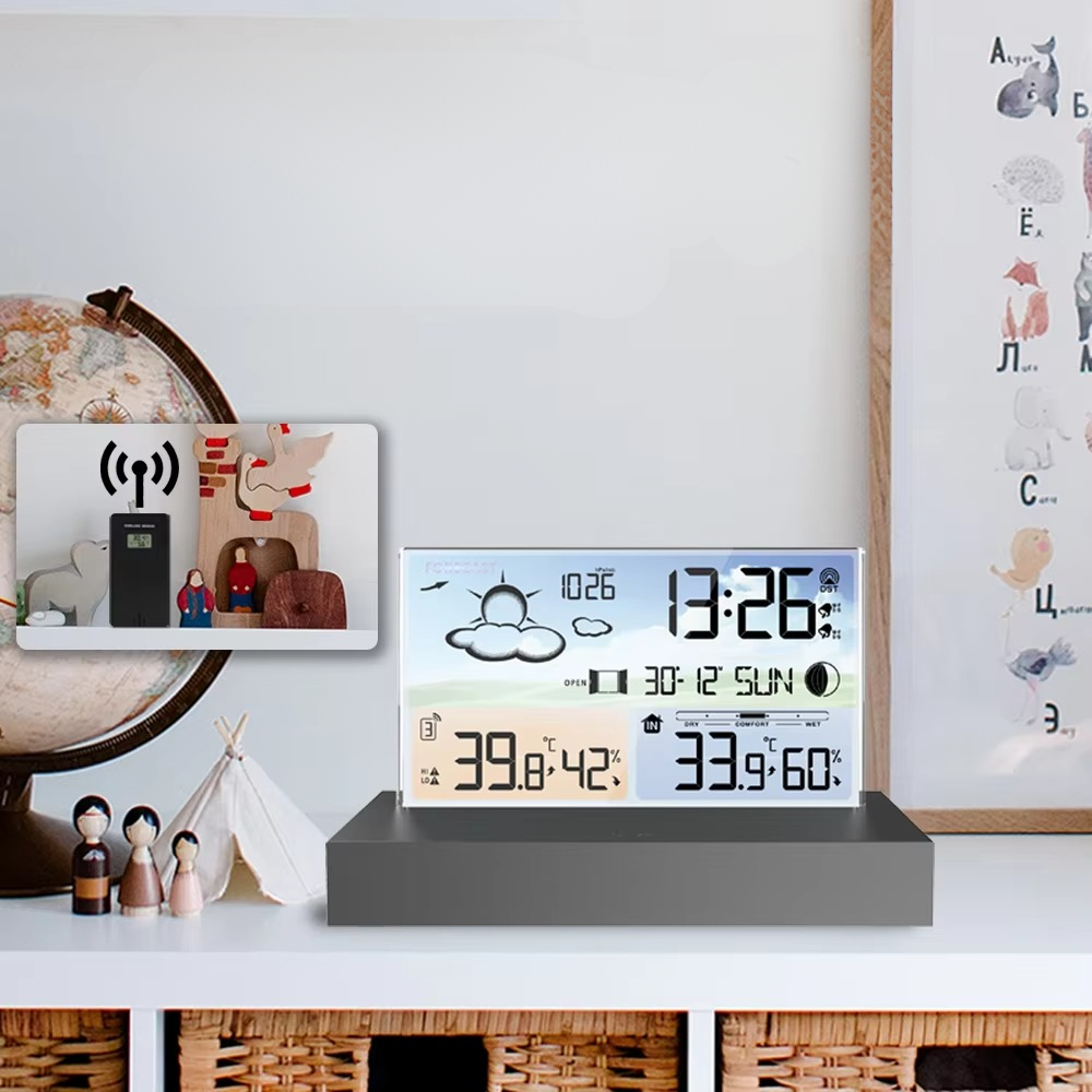 Compact Smart Clock with Alarm and Temperature Readout