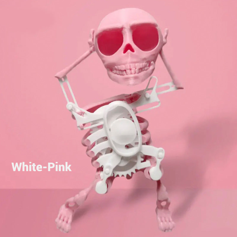 3D Printed Dancing Skeleton Halloween Decoration with Light & Sound Effects