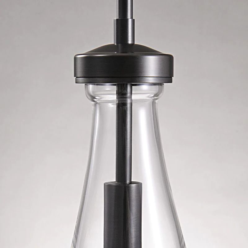 Liora — Hand-Blown Glass Raindrop Pendant Light with Warm Glow