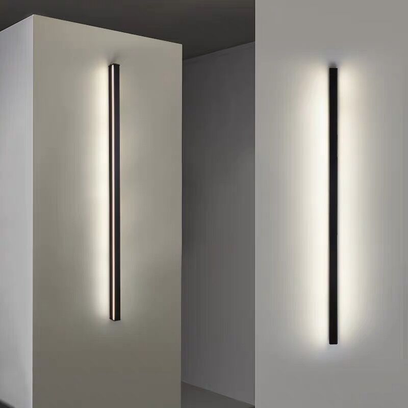 Linear LED Wall Light | Minimalist Matte Black Aluminum | 20W Energy-Efficient Lighting | Indoor & Outdoor Use