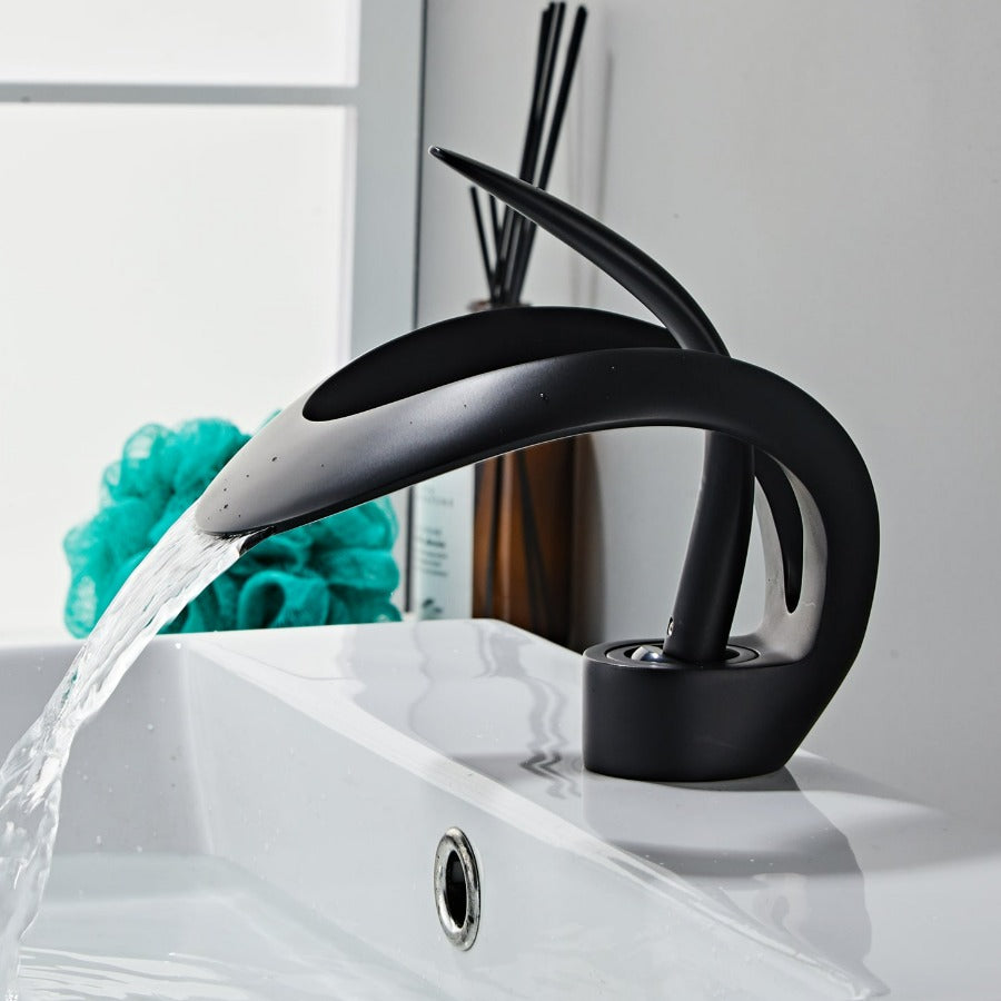 Liora — Solid Brass Bathroom Faucet with Brushed Gold Finish