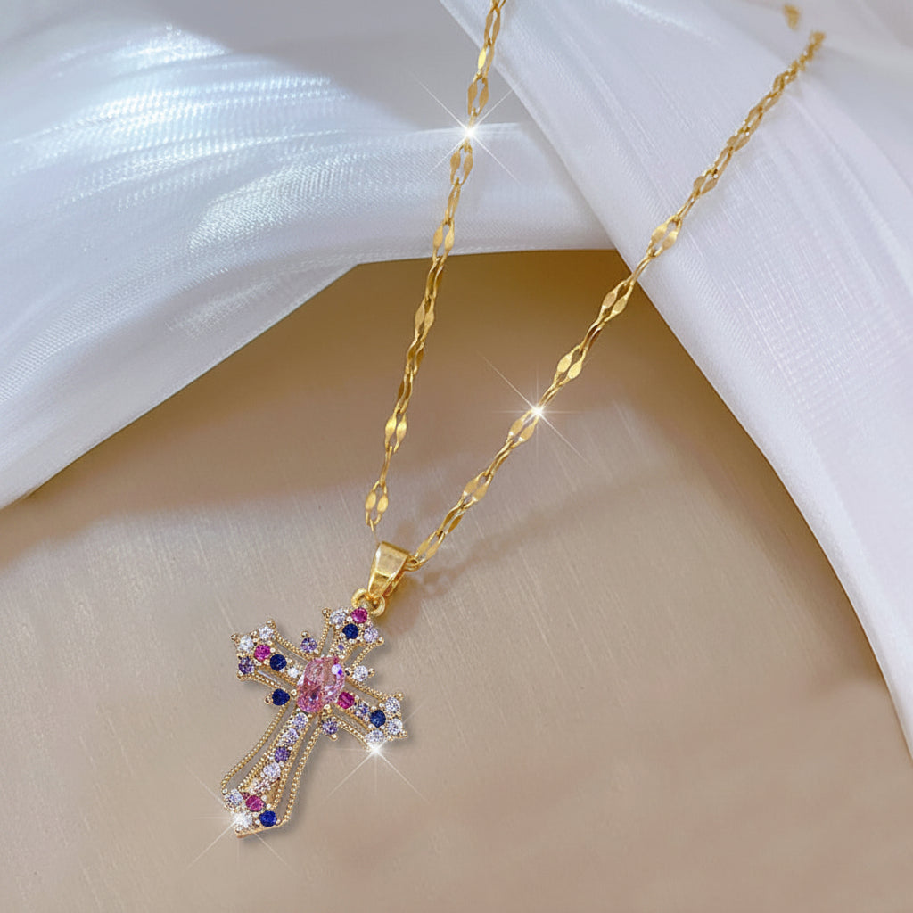 Elegant Faith-Inspired Gold Pendant Necklace for Her