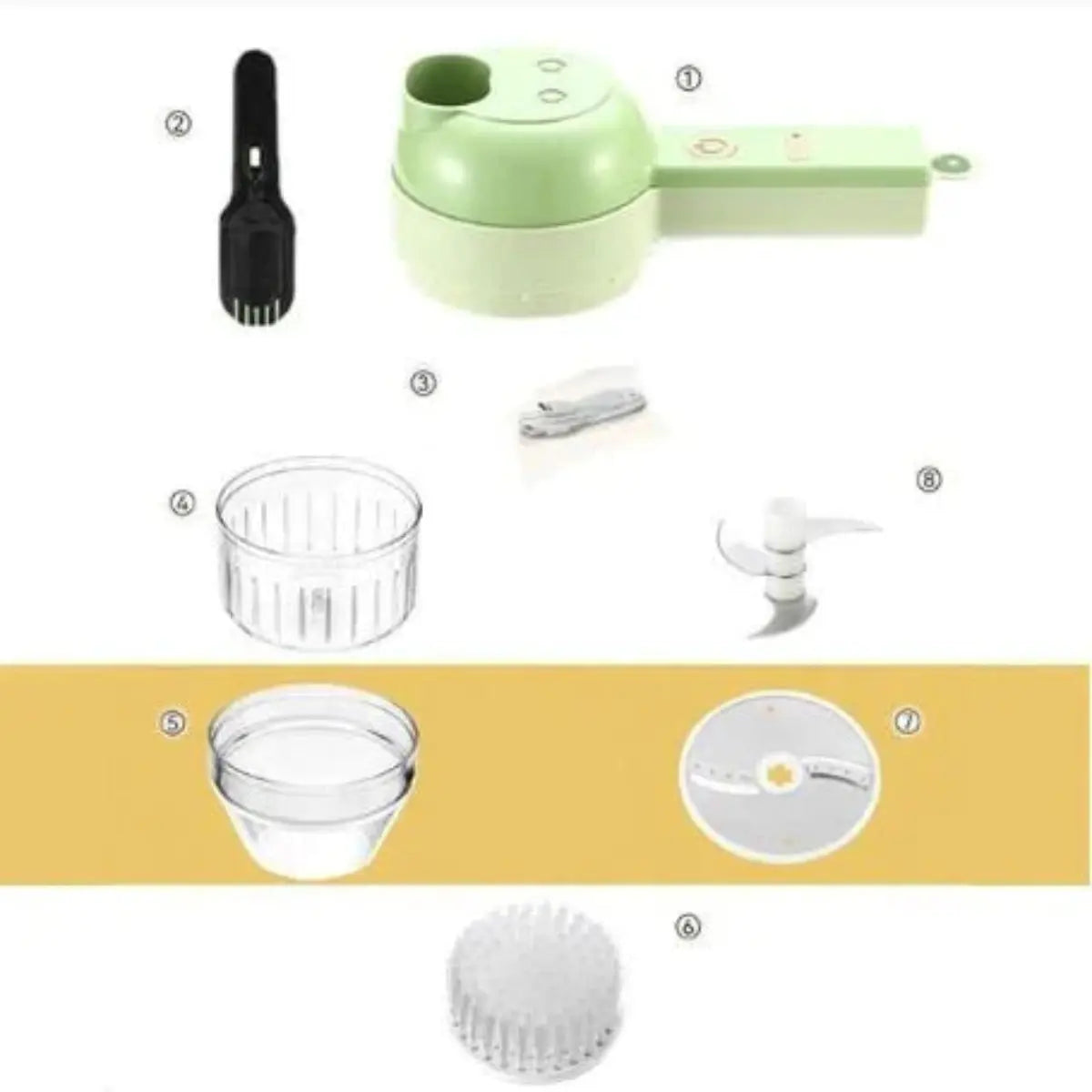 4-in-1 Cordless Kitchen Chopper – Compact and Efficient