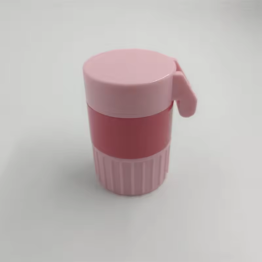 Portable 4-in-1 Medicine Organizer with Cutter, Grinder, and Storage