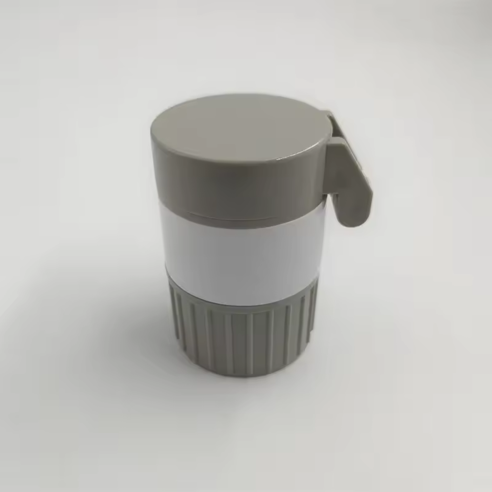 Portable 4-in-1 Medicine Organizer with Cutter, Grinder, and Storage
