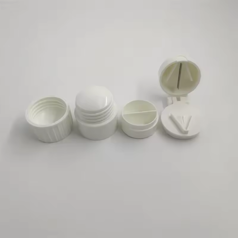 Portable 4-in-1 Medicine Organizer with Cutter, Grinder, and Storage