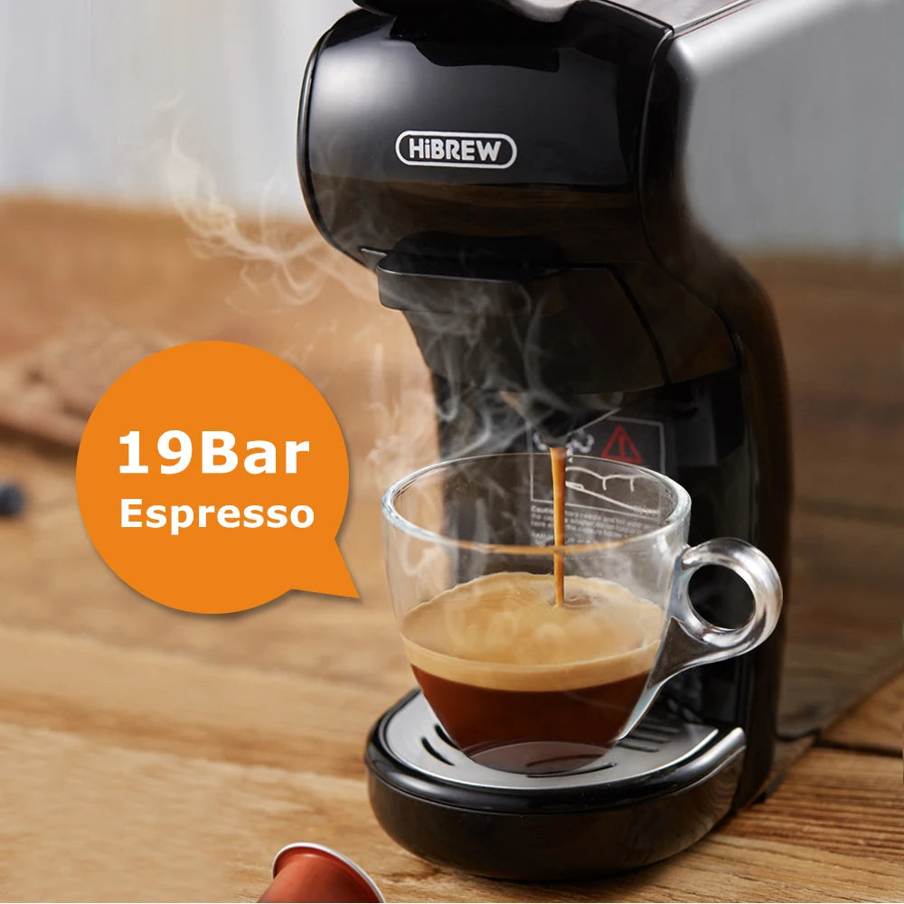 Multi-Function Coffee Maker | 19-Bar Brewing Pressure | Compatible with Nespresso & K-Cup | 25 Seconds Brew Time | 68dB