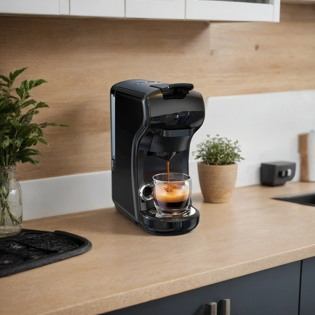 Multi-Function Coffee Maker | 19-Bar Brewing Pressure | Compatible with Nespresso & K-Cup | 25 Seconds Brew Time | 68dB