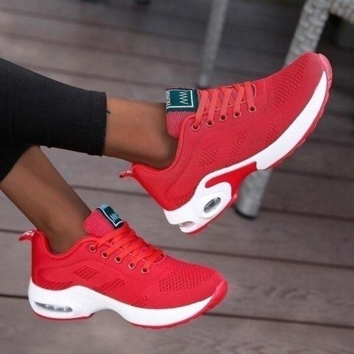 Women’s Orthopedic Sneakers | Breathable Knit Mesh with Visible Heel Air Cushion | Durable Flexible Outsole | Comfortable Fit for All-Day Wear