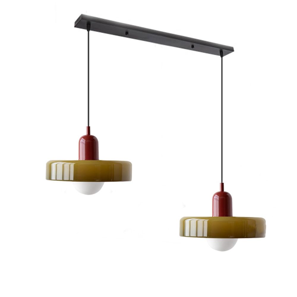 2 Heads Taavita Modern Glass Pendant Light - Elegant and Versatile Design