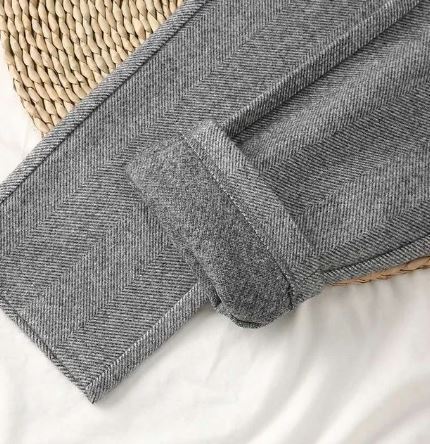 Women’s Wool Winter Pants | Tailored High-Waist Flat Front | Comfortable Figure-Flattering Fabric