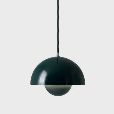 Dome Pendant Light | Nordic-Inspired Semicircle Design | Metal Construction | Adjustable Suspension Cord