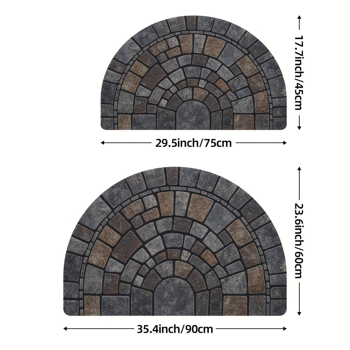 Elegant Round Mosaic Welcome Mat for Indoor and Outdoor Spaces