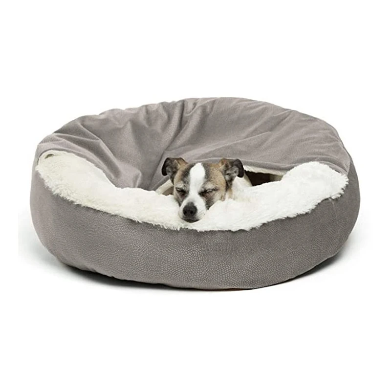 Taavita Orthopedic Dog Bed with Blanket – Supportive Memory Foam, Covered Blanket Design, Waterproof & Dirt-Resistant, Machine Washable Cover