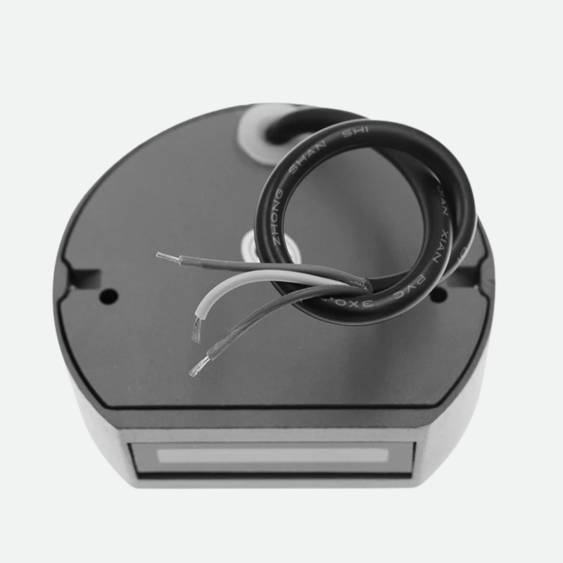 Optima LED Metal Wall Lamp | Sand Black or Grey | 3W Warm White | Aluminum & Glass | Waterproof Hardwired LED Sconce | CE Certified, Indoor Outdoor
