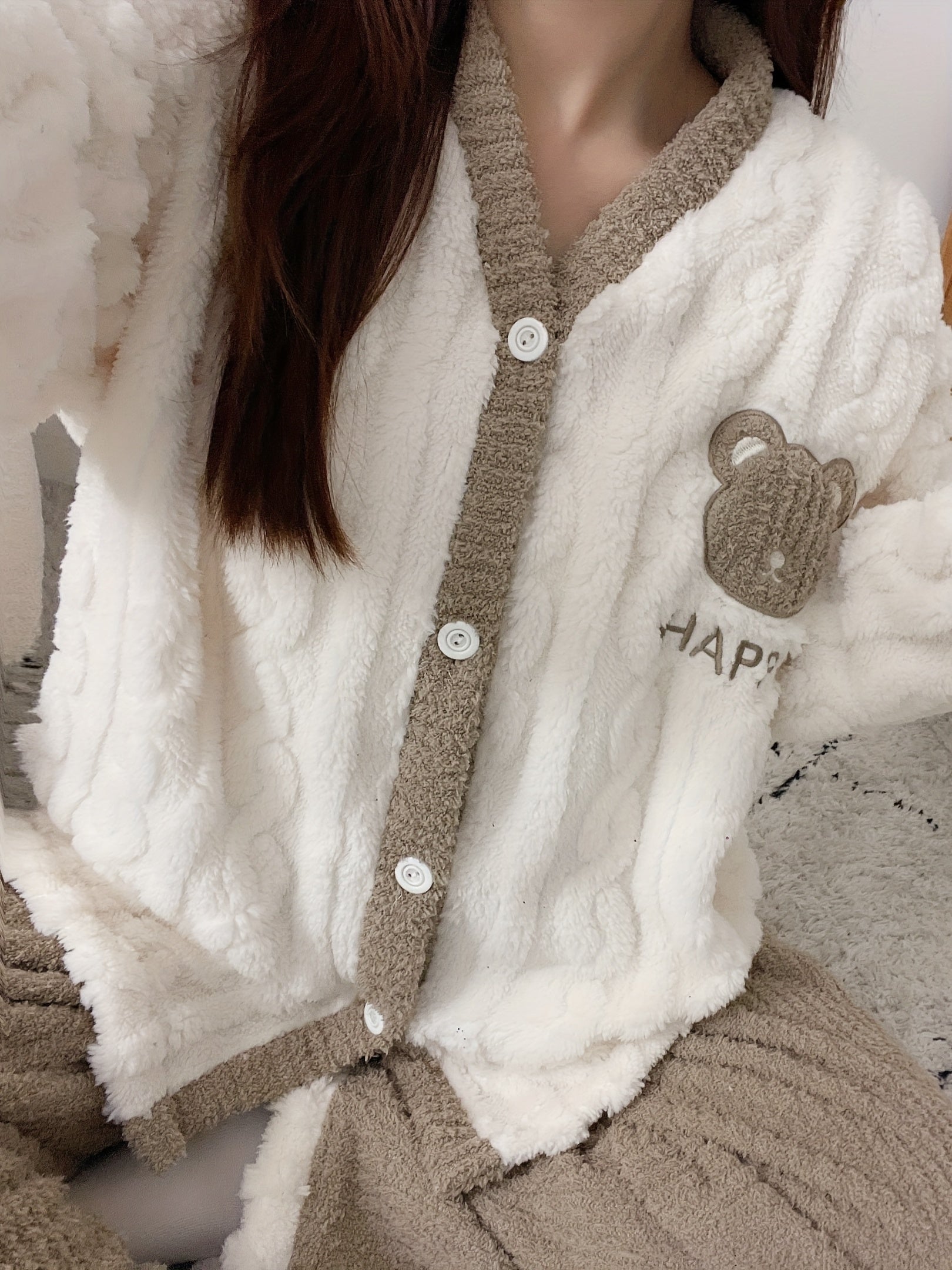 Women's Pajama Set | Plush Velvet | Cozy Winter Comfort | Polyester