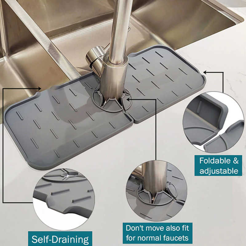 Drip Catcher Tray for Faucet Handles in Silicone Material