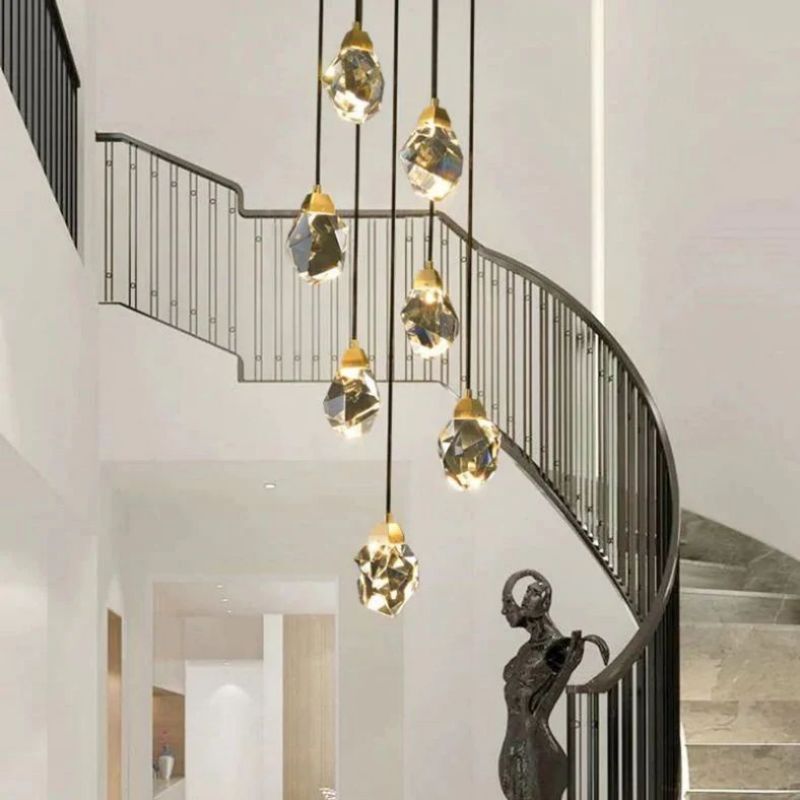 Lirien — Faceted Crystal Pendant Light for Dining Rooms