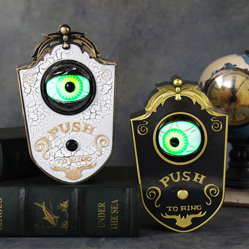 Halloween Animated Demon Doorbell with Glowing Eyes and Sound Effects