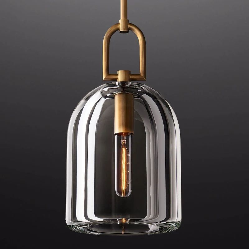 Liora — Crystal Pendant Light with Hand-Polished K9 Glass Shade