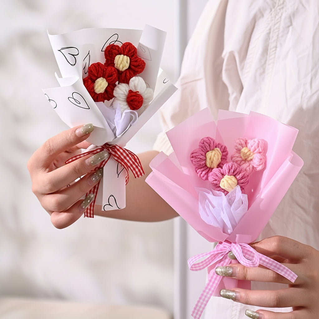 Charming Handmade Mini Fabric Floral Arrangement Gift