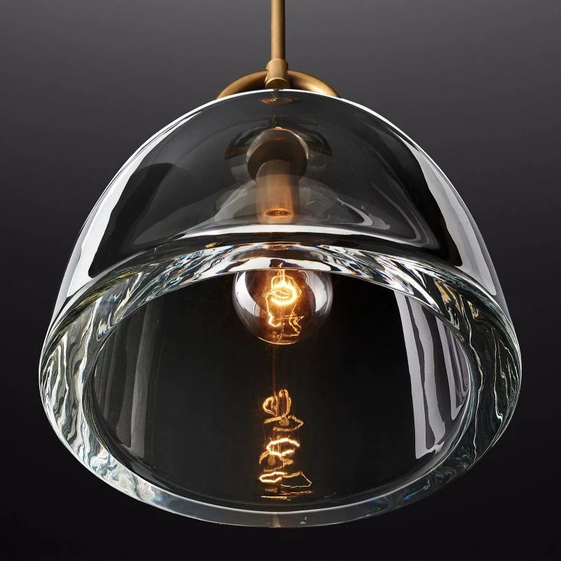 Liora Dome — K9 Crystal Pendant Light with Adjustable Height